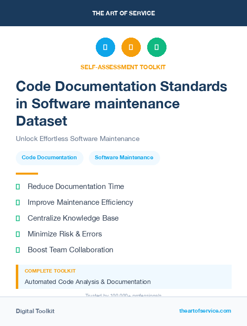 Code Documentation Standards in Software maintenance Dataset