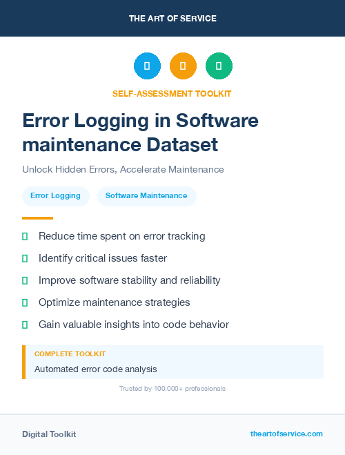 Error Logging in Software maintenance Dataset