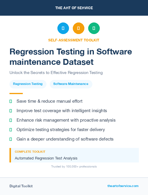 Regression Testing in Software maintenance Dataset