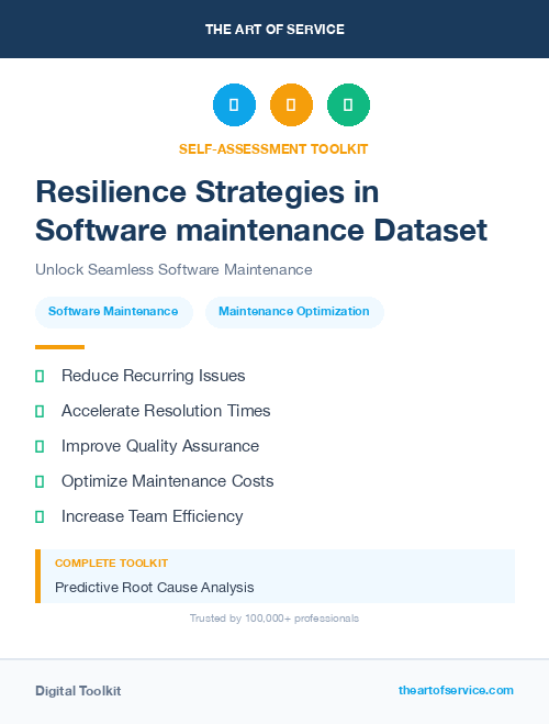 Resilience Strategies in Software maintenance Dataset