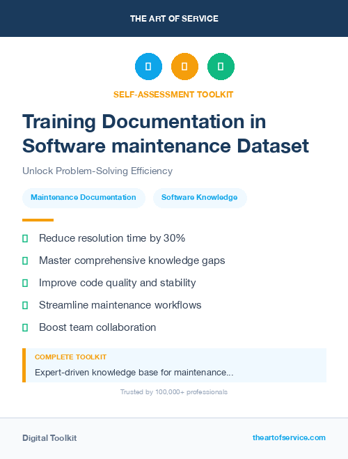 Training Documentation in Software maintenance Dataset