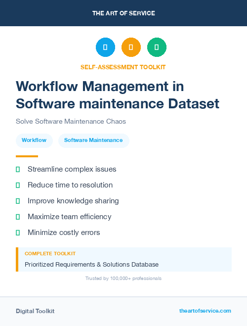 Workflow Management in Software maintenance Dataset