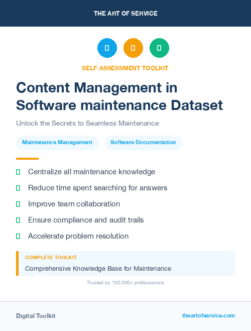 Content Management in Software maintenance Dataset