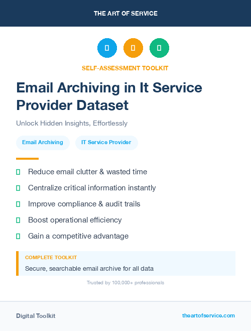 Email Archiving in It Service Provider Dataset