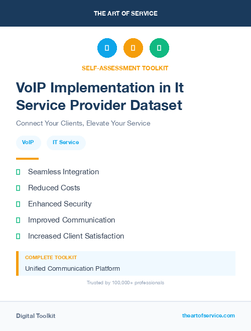 VoIP Implementation in It Service Provider Dataset