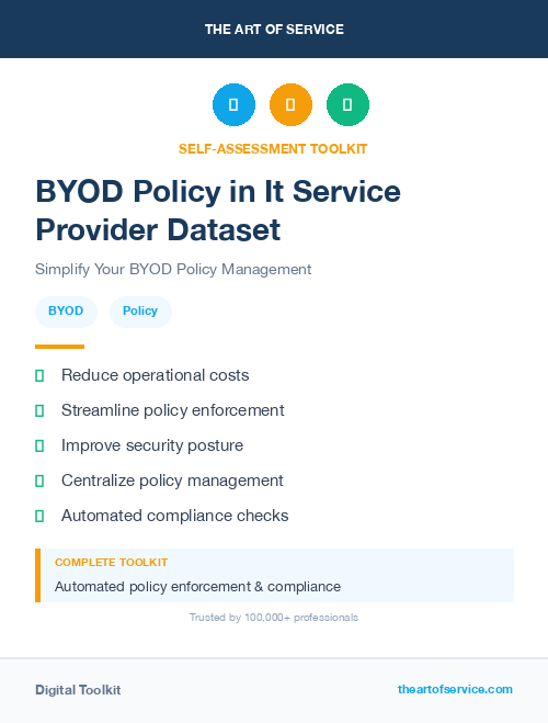 BYOD Policy in It Service Provider Dataset