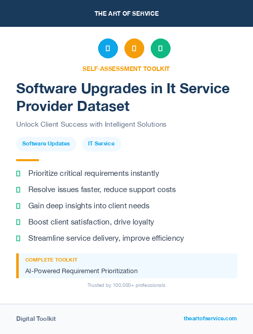 Software Upgrades in It Service Provider Dataset