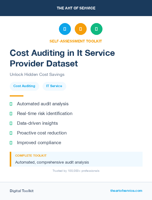 Cost Auditing in It Service Provider Dataset