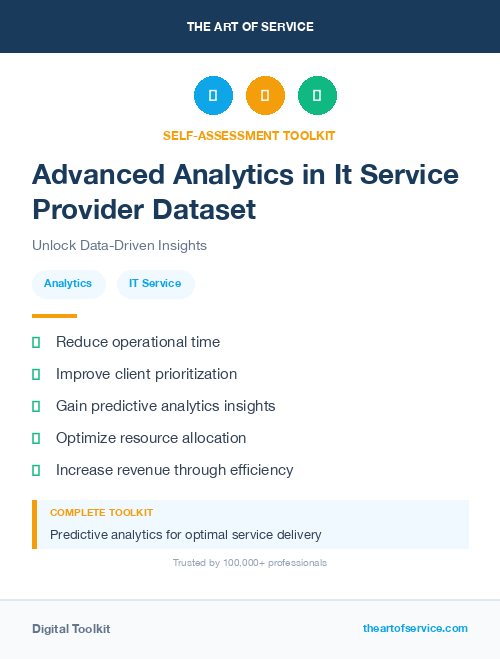 Advanced Analytics in It Service Provider Dataset