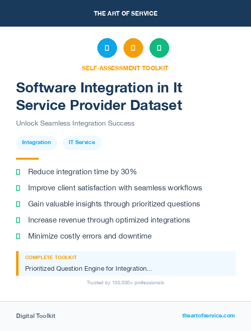 Software Integration in It Service Provider Dataset