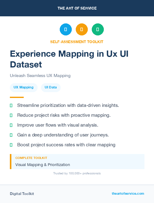 Experience Mapping in Ux UI Dataset