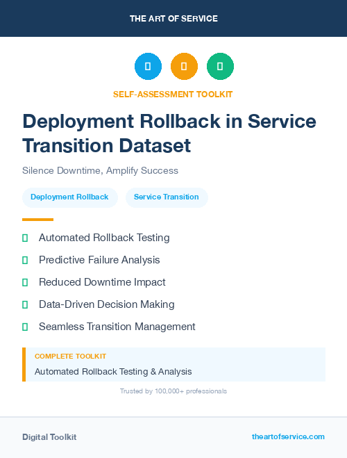 Deployment Rollback in Service Transition Dataset