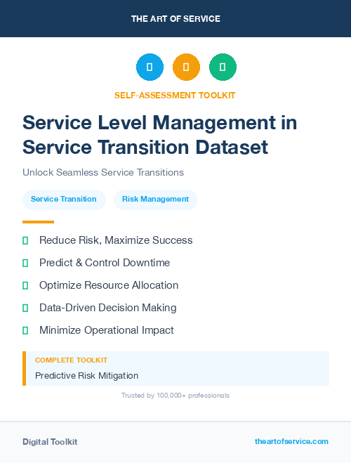 Service Level Management in Service Transition Dataset
