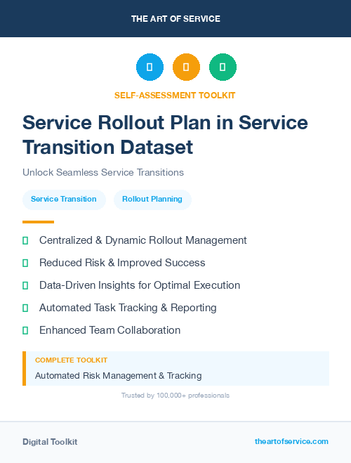 Service Rollout Plan in Service Transition Dataset
