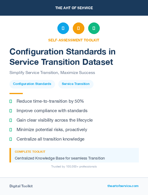 Configuration Standards in Service Transition Dataset