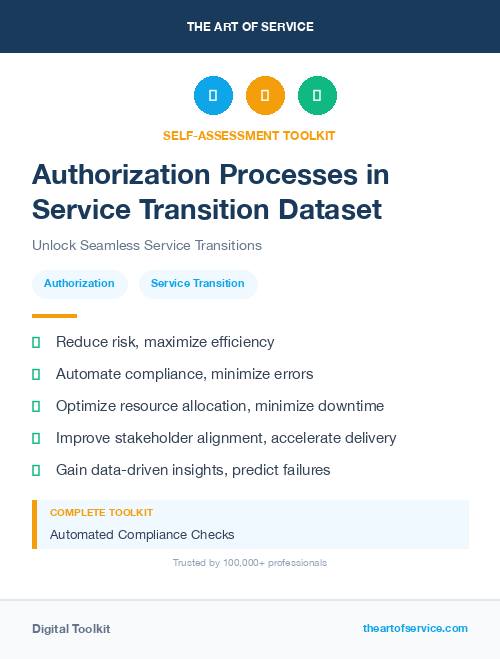 Authorization Processes in Service Transition Dataset
