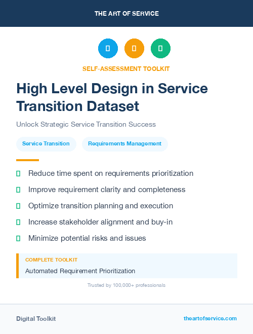 High Level Design in Service Transition Dataset