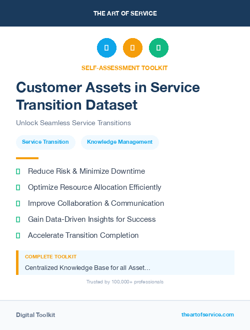 Customer Assets in Service Transition Dataset