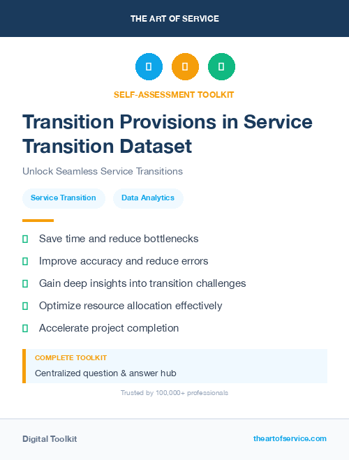 Transition Provisions in Service Transition Dataset