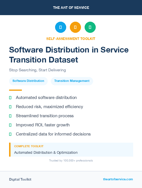 Software Distribution in Service Transition Dataset