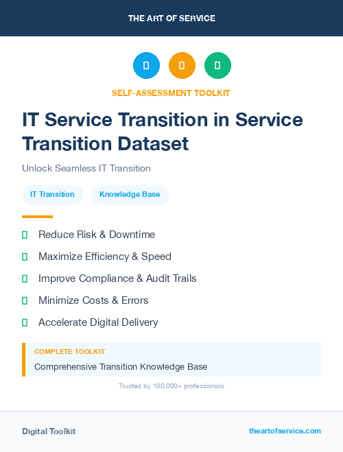IT Service Transition in Service Transition Dataset