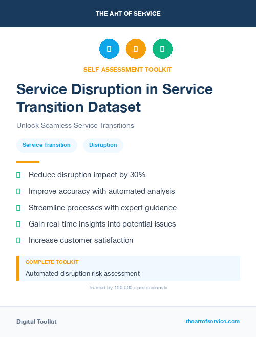 Service Disruption in Service Transition Dataset