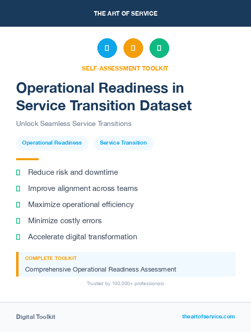 Operational Readiness in Service Transition Dataset