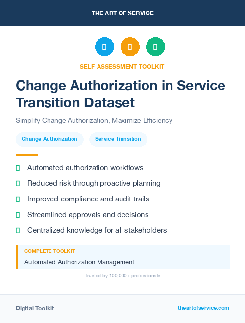 Change Authorization in Service Transition Dataset