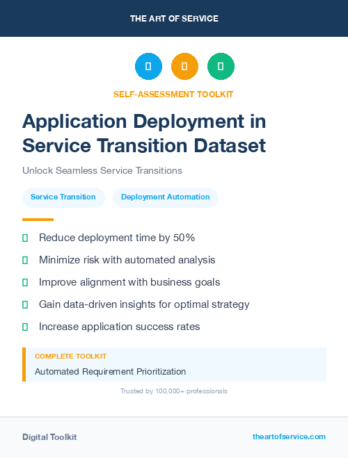Application Deployment in Service Transition Dataset