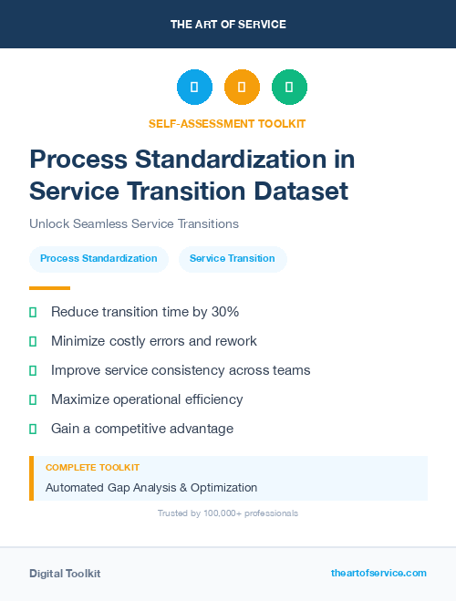 Process Standardization in Service Transition Dataset