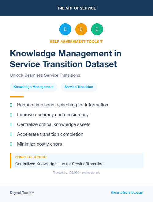 Knowledge Management in Service Transition Dataset