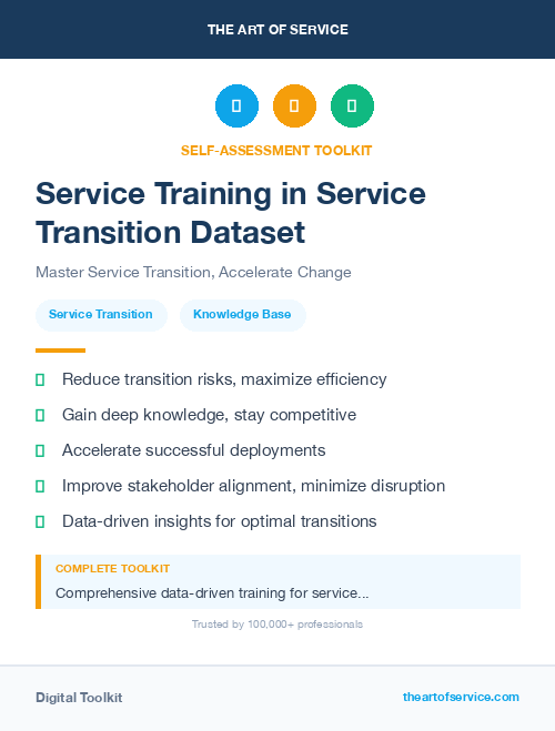 Service Training in Service Transition Dataset