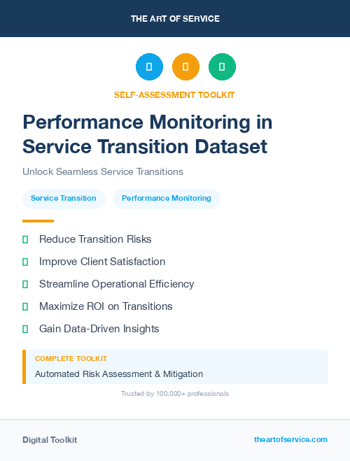 Performance Monitoring in Service Transition Dataset