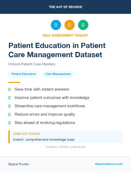 Patient Education in Patient Care Management Dataset