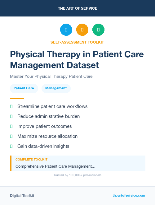 Physical Therapy in Patient Care Management Dataset