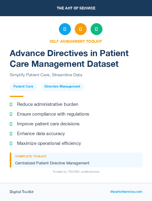 Advance Directives in Patient Care Management Dataset