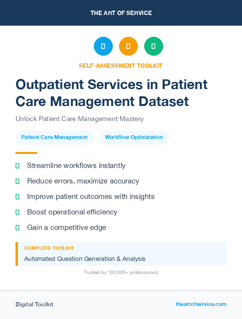 Outpatient Services in Patient Care Management Dataset