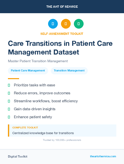 Care Transitions in Patient Care Management Dataset
