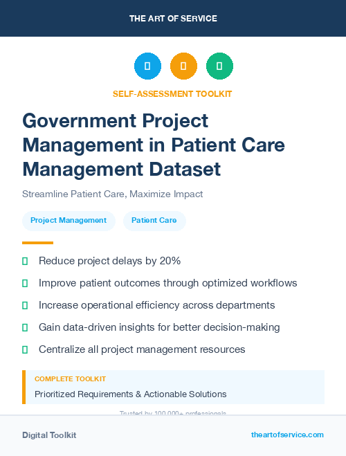 Government Project Management in Patient Care Management Dataset