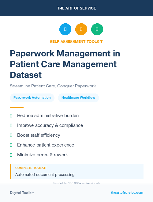 Paperwork Management in Patient Care Management Dataset
