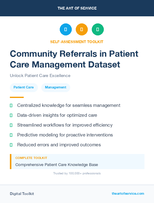 Community Referrals in Patient Care Management Dataset