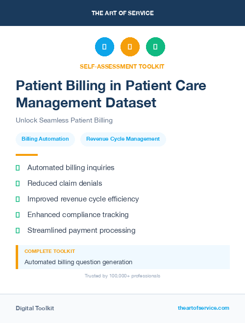 Patient Billing in Patient Care Management Dataset