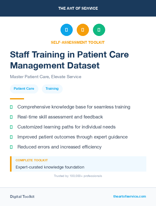 Staff Training in Patient Care Management Dataset