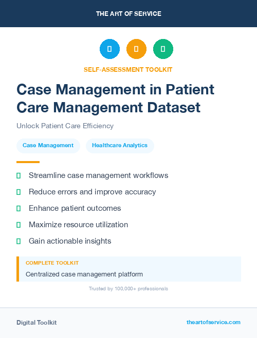 Case Management in Patient Care Management Dataset