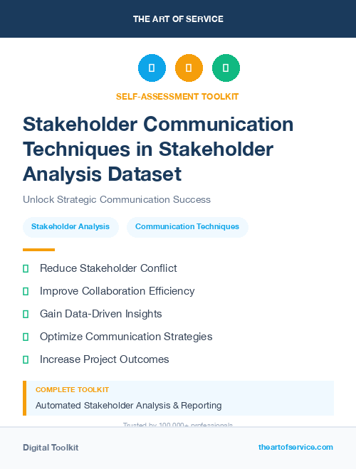 Stakeholder Communication Techniques in Stakeholder Analysis Dataset