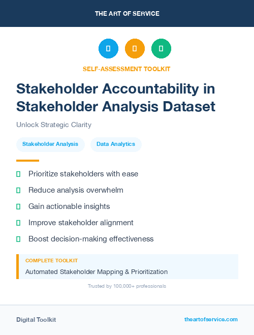Stakeholder Accountability in Stakeholder Analysis Dataset