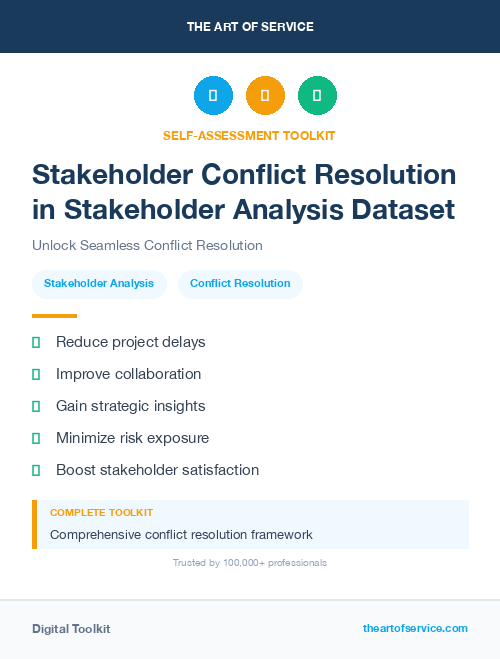Stakeholder Conflict Resolution in Stakeholder Analysis Dataset