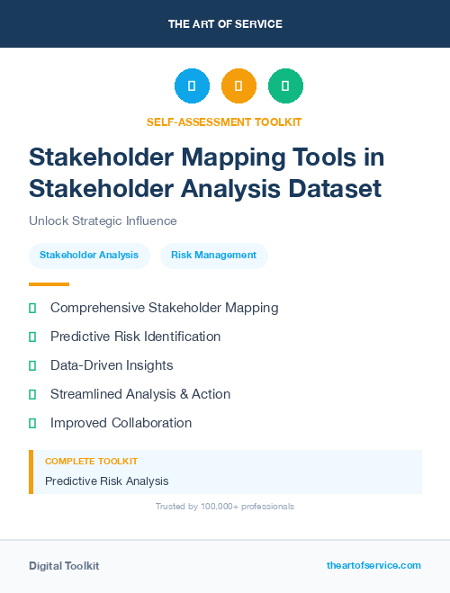 Stakeholder Mapping Tools in Stakeholder Analysis Dataset