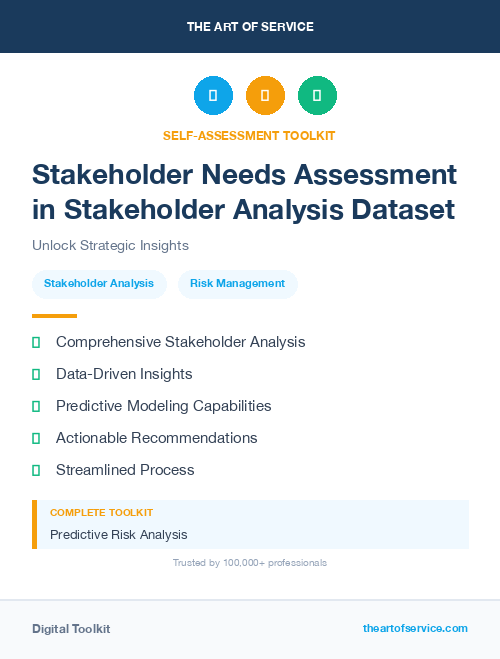 Stakeholder Needs Assessment in Stakeholder Analysis Dataset
