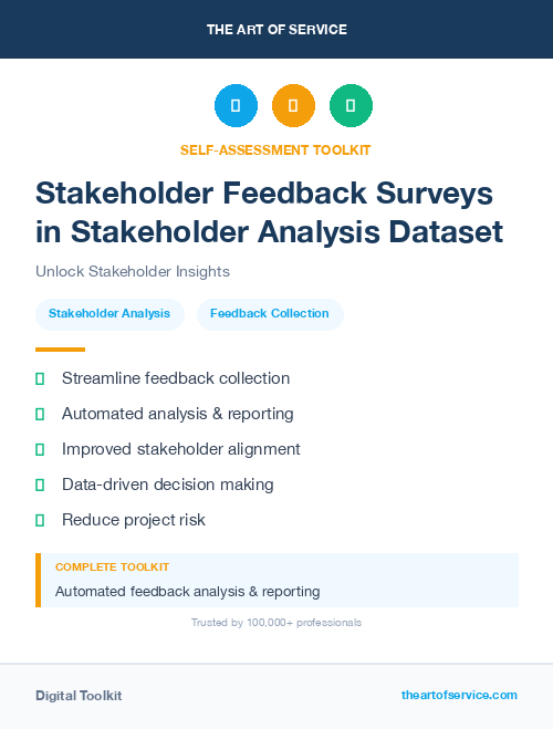 Stakeholder Feedback Surveys in Stakeholder Analysis Dataset